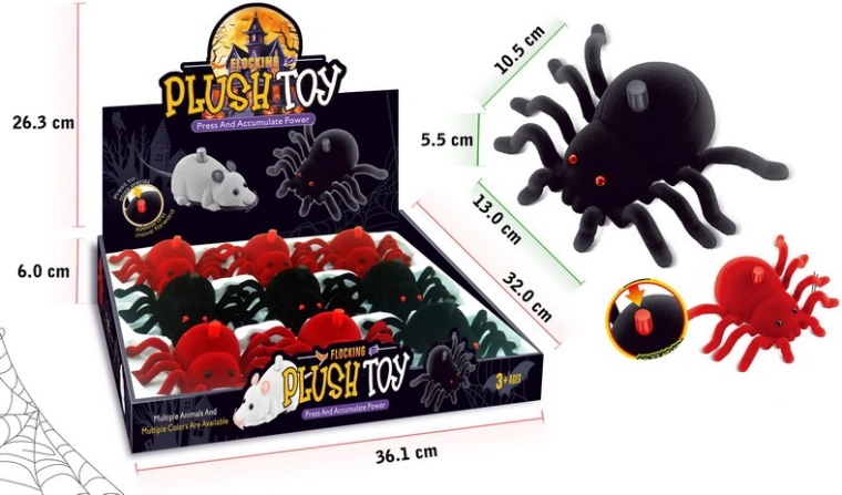 Rijdende spin 13 cm – kinderspeelgoed
