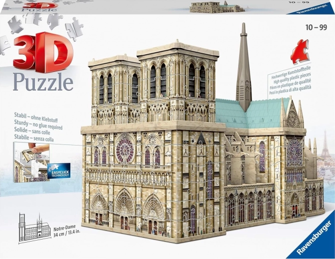 Ravensburger 3D-puzzel Kathedraal Notre-Dame in Parijs, 349 stukjes