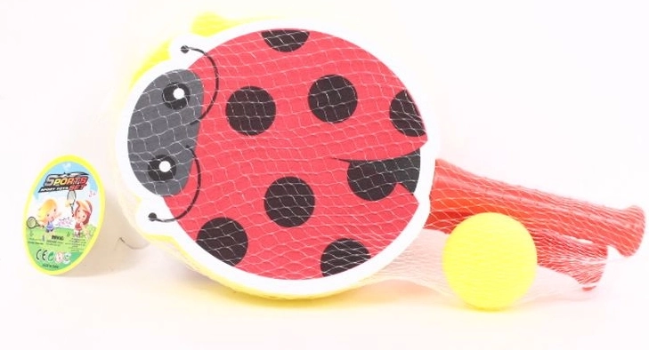 Schuimrackets met lieveheersbeestje-motief