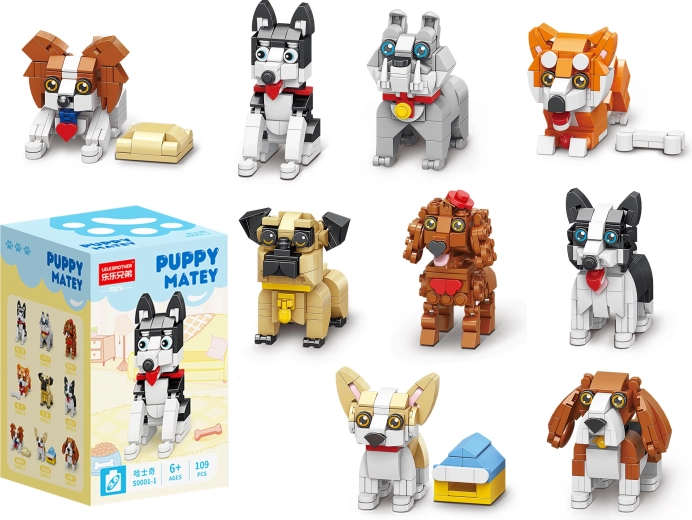 Puppy Matey mini bouwset schattige hondjes (9 varianten) - 1 stuk