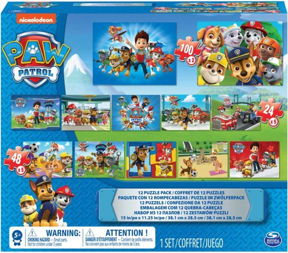 Paw Patrol grote puzzels - 12 stuks