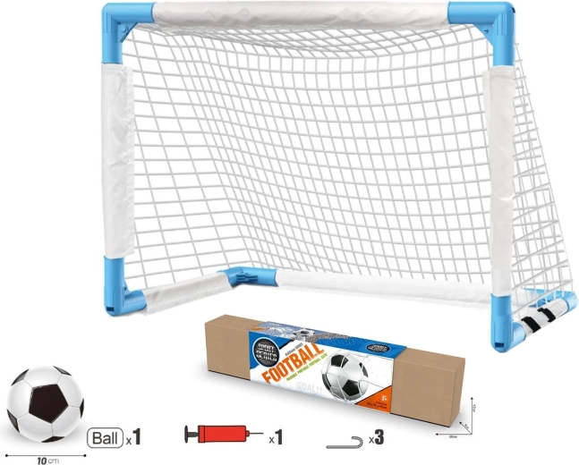 Kinder voetbaldoel met bal en pomp
