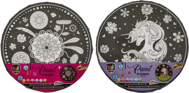 Schilderen op nummer ronde afbeelding 30 cm