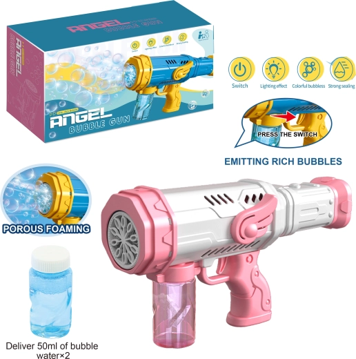 Bellenblaaspistool ANGEL met blauw LED-licht