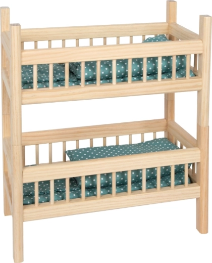 Houten stapelbed voor poppen SMALL FOOT, natuur