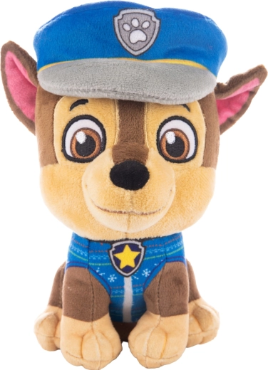 Knuffel PAW PATROL Chase in kersttrui 26 cm