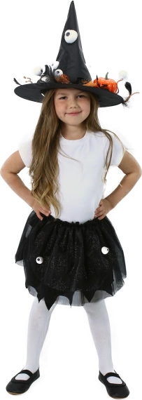 Kinder heksenkostuum met tutu-rok