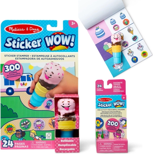 Creatieve Sticker Wow-sticker set ijsje op een hoorntje Melissa & Doug