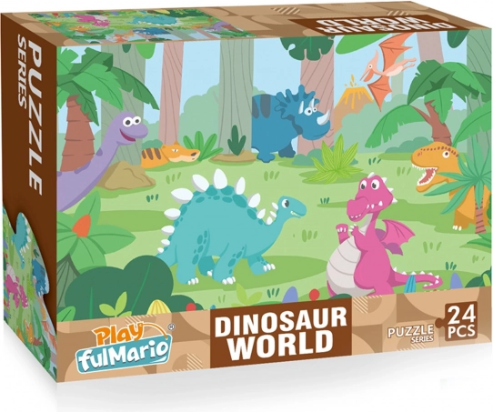 kinderpuzzel dinosaurussen 24 stukjes 50 × 34 cm