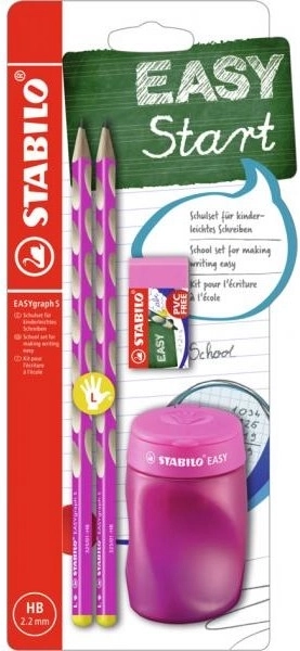 Stabilo EASYgraph schoolset voor linkshandigen, roze