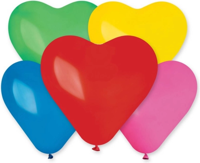 Opblaasbare ballon Gemar in hartvorm pastel 25 cm - 1 stuk