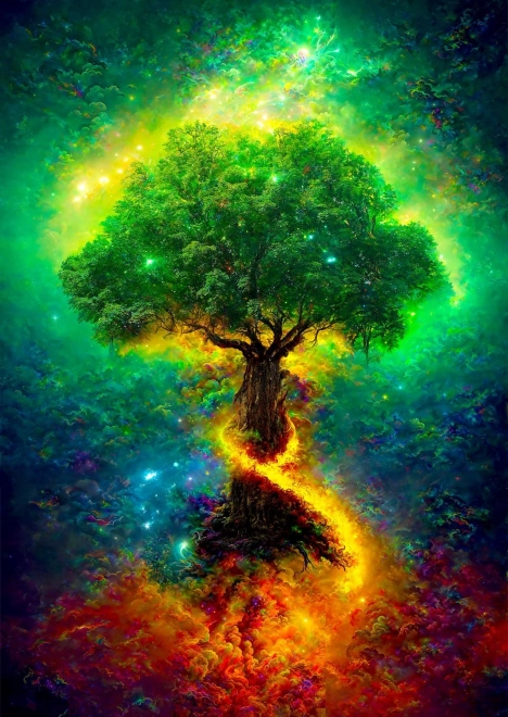 Geniet van Puzzel Noorse Levensboom 1000 Stukken