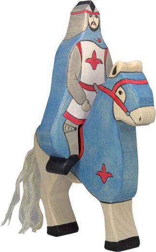 Holztiger blauwe ridder met mantel (zonder paard) - 1 stuk