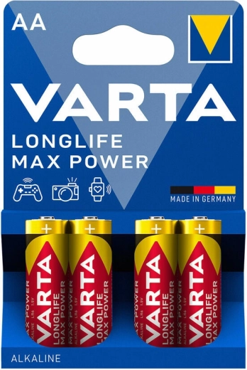 Varta Longlife Max Power alkaline batterijen AA, 4 stuks