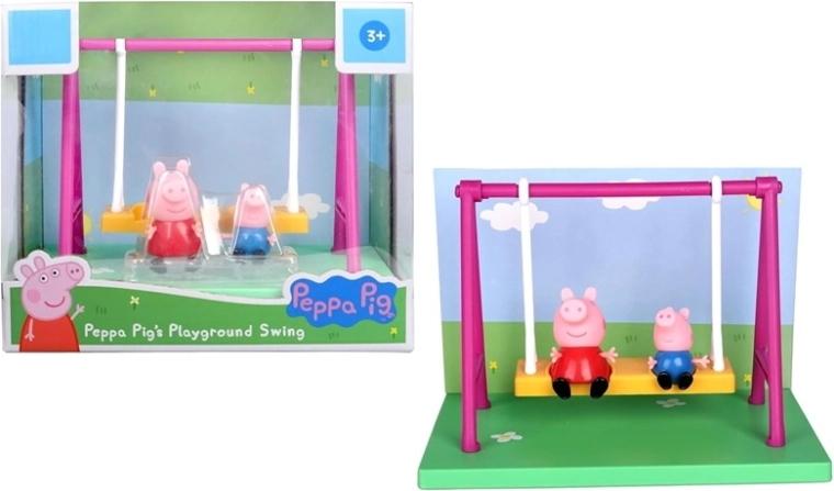 Peppa Pig set schommel met 2 figuren van Peppa en George