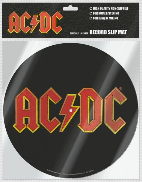 Platenmat met AC/DC-motief