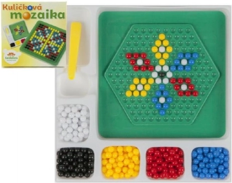 Mozaïek met bolletjes en pincet klein, 250 stuks