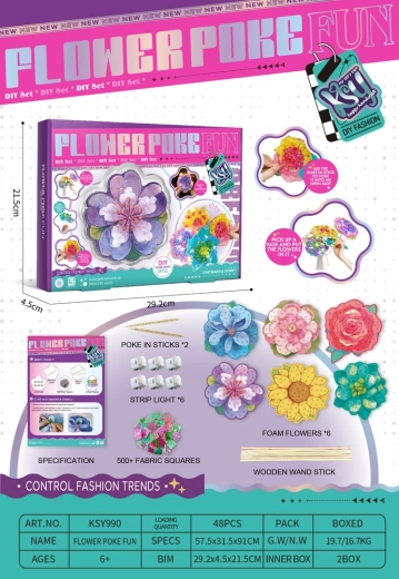 Creatieve set om een lichtgevend bloemenboeket te maken