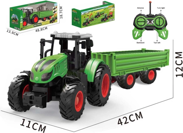 R/C tractor met aanhanger op afstandsbediening