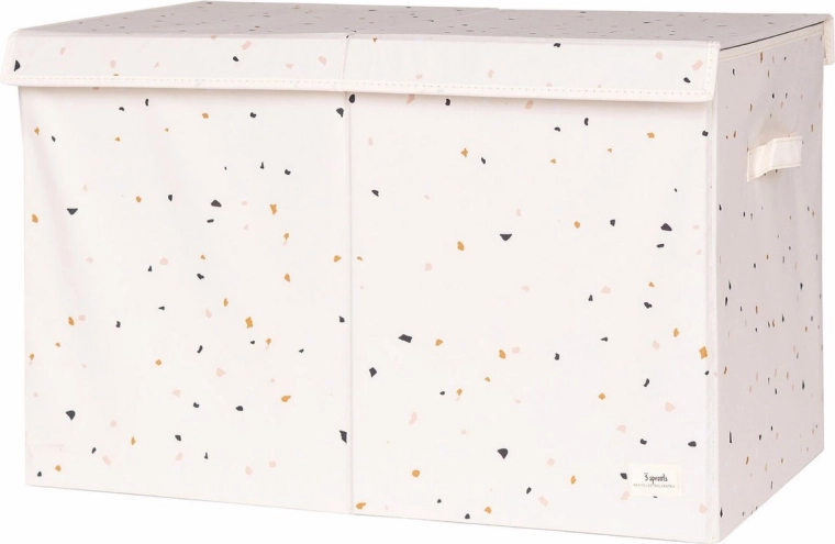 3 Sprouts speelgoedkist recycled terrazzo/cream