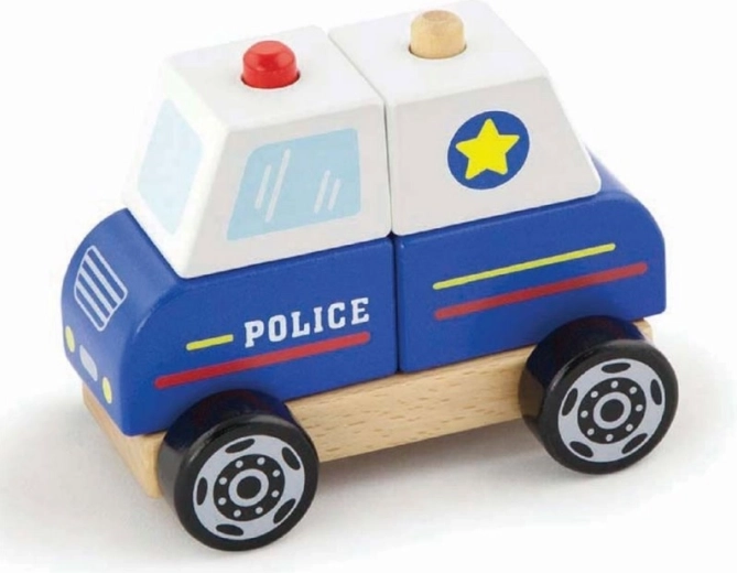 Viga houten puzzel politieauto
