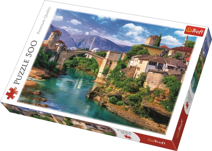 Puzzel 500 stukjes Oude Brug in Mostar, Bosnië en Herzegovina – Trefl