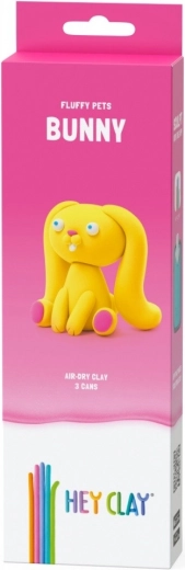 Hey Clay Konijn, pluche diertjes van boetseerklei