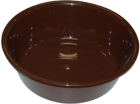 Kunststof waskom 36 cm bruin