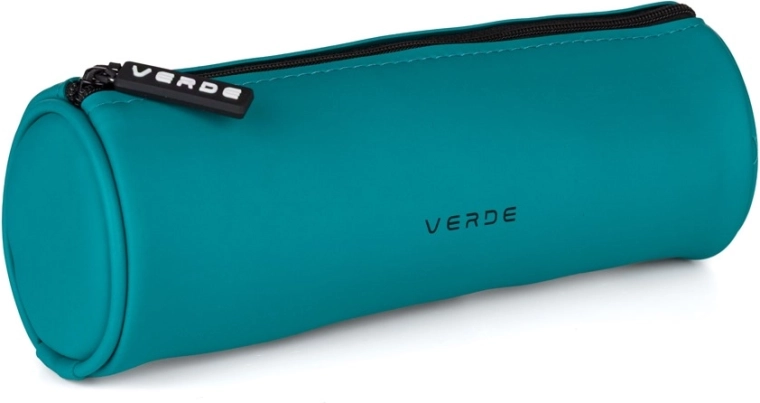 Ronde etui voor potloden van PU VERDE Milano