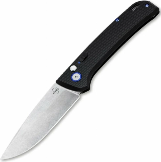 Böker Plus FRND Silver automatisch zakmes 8,5 cm, stonewash, zwart, Grivory