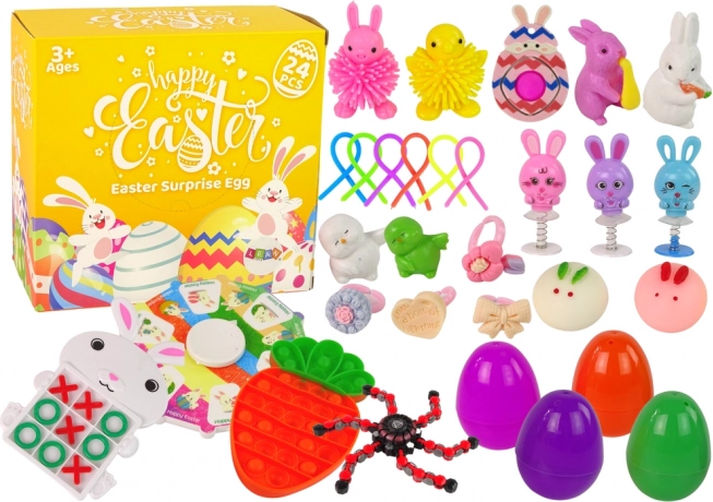 Paasset antistress fidgetspeelgoed set 24 stuks