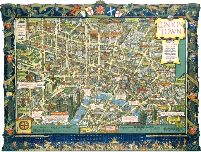 Puzzel Londen van Southern Railway 1000 stukjes