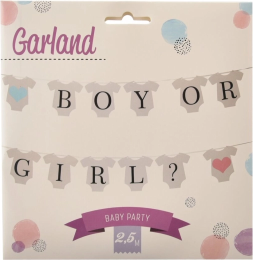 Papieren slinger Boy/Girl 2,5 m