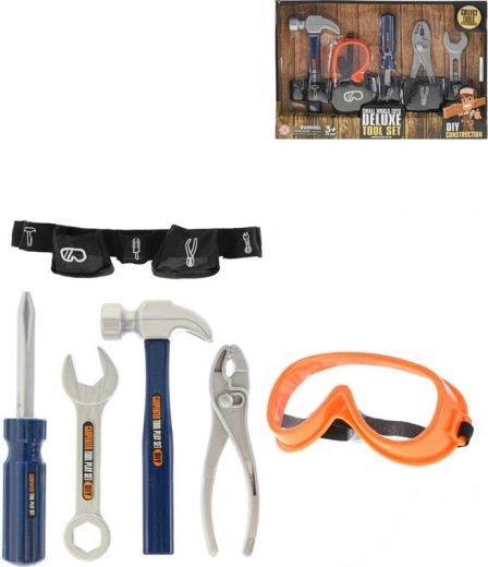 Kinder gereedschapset met riem en veiligheidsbril - 1 set
