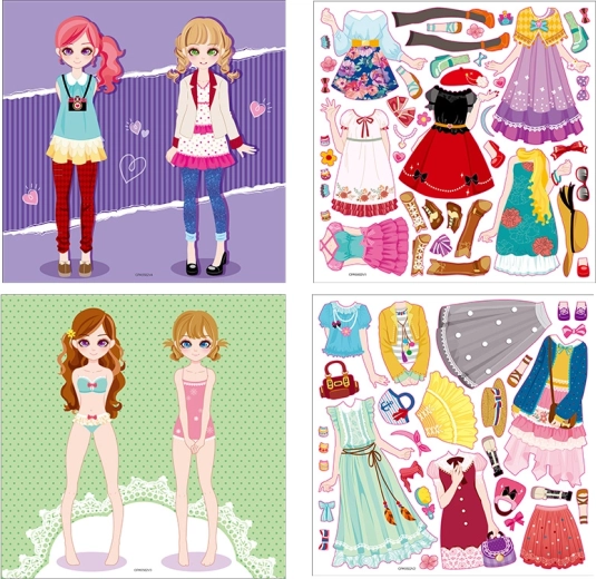 Stickerpakket jurken en accessoires voor kinderen