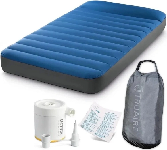 opblaasbaar matras INTEX Dura-Beam met USB-pomp 99 × 191 × 22 cm