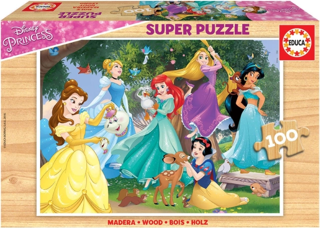 Houten puzzel DISNEY prinsessen 100 stukjes EDUCA