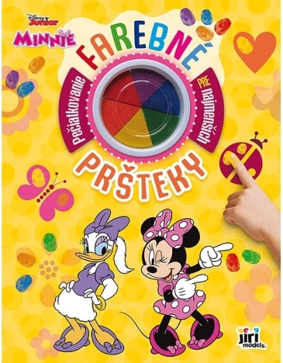 gekleurde vingerverf met boekje minnie mouse