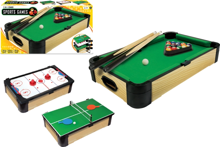 Tafelbiljart 3-in-1 Triple-Play 60 cm