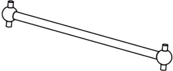 Voorste aandrijfassen Hoolk - 2 stuks