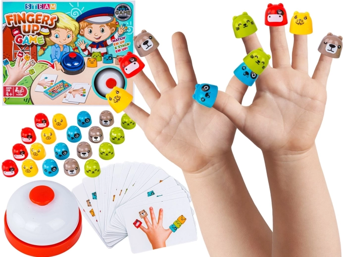 Fingers Up Game – reactiespel met vingerhoedjes en bel
