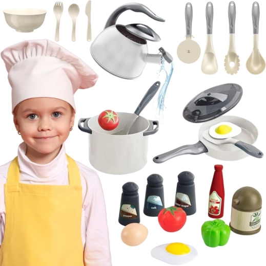 Woopie keukenset met servies voor kleine koks - 32-delig