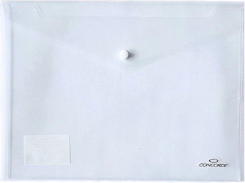 Documentenmappen met drukknoop A5 transparant CONCORDE