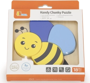 Houten puzzel – inlegpuzzel Bij voor de allerkleinsten