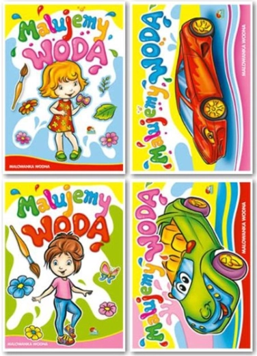 Schilderen met water – kleurplaten voor de allerkleinsten met stickers