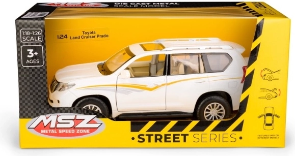 MSZ Toyota Land Cruiser Prado wit automodel op schaal 1:24