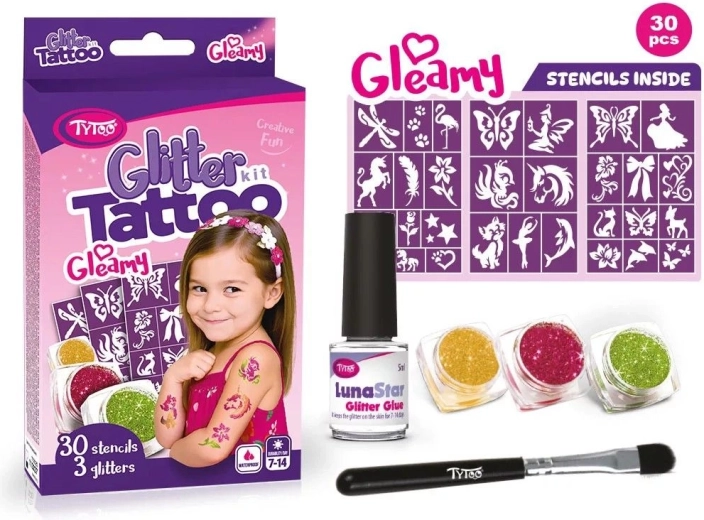 Gleamy set glittertatoeages