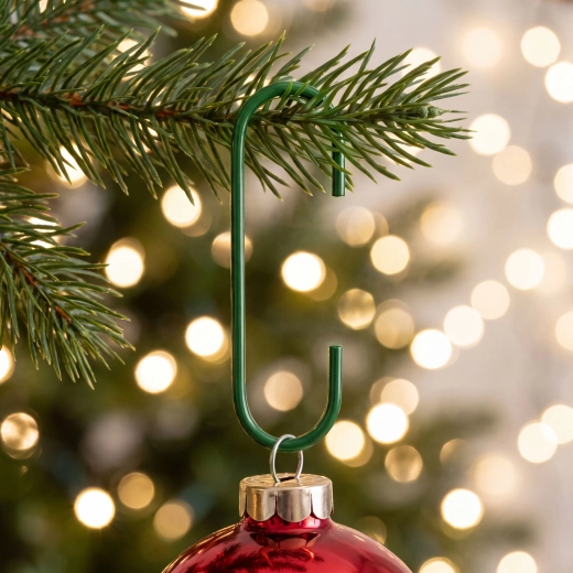 Minihaakjes voor kerstversieringen, groen - 100 stuks