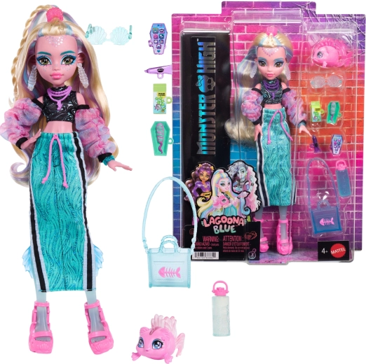 Monster High-pop Lagoona Blue met accessoires