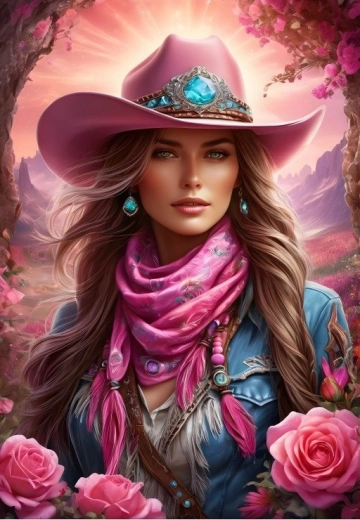 BLUEBIRD puzzel Roze cowgirl 1000 stukjes